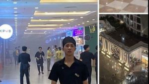 Cháy cửa hàng ăn uống hầm B2 Royal City