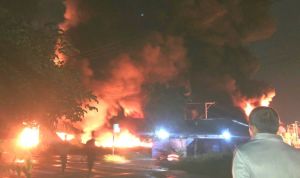 Long An: Cháy lớn trong đêm tại khu nhà xưởng ở huyện Đức Hòa