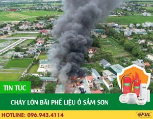 Cháy lớn bãi phế liệu ở Sầm Sơn Cháy lớn bãi phế liệu ở Sầm Sơn